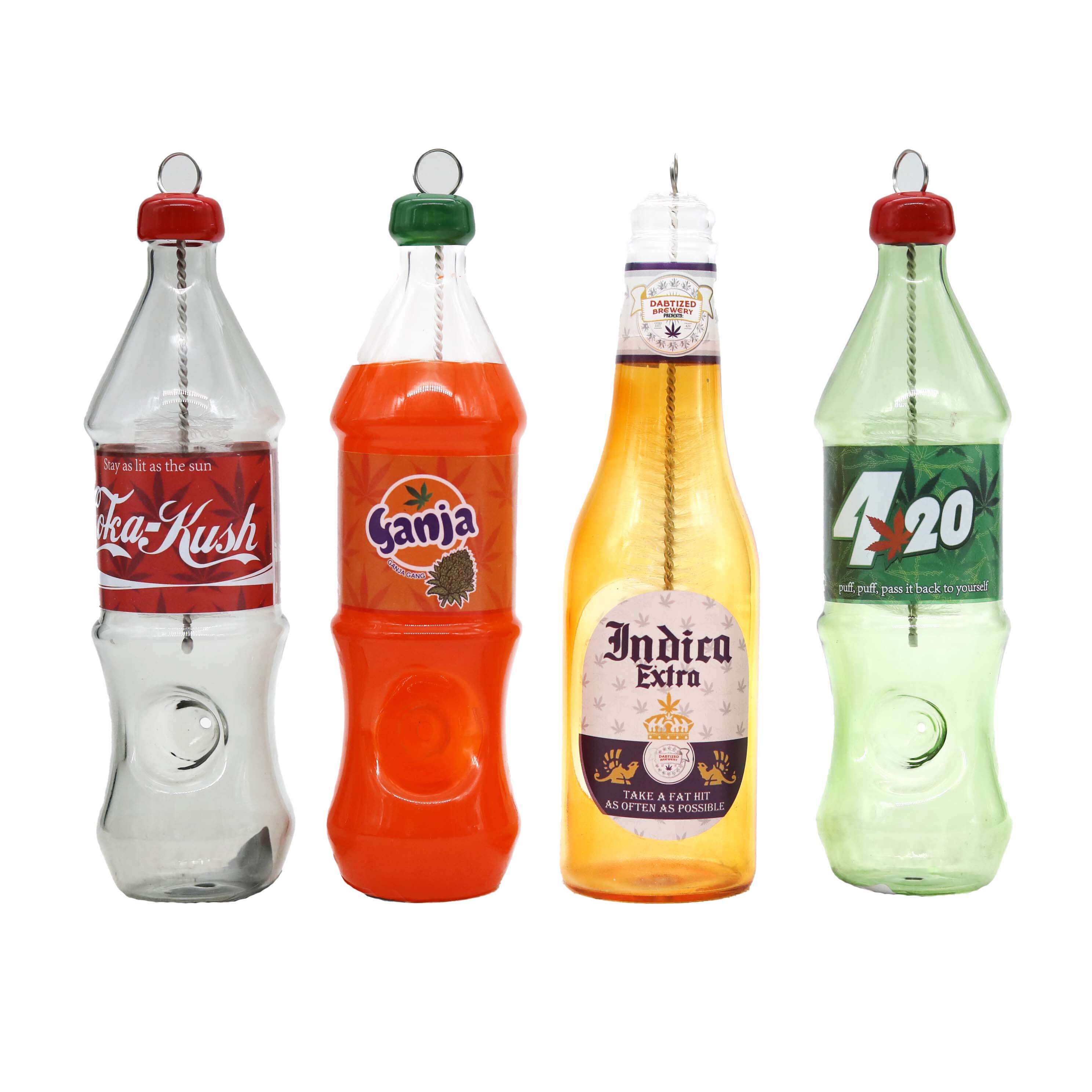 Dabtized Soda Buds Bottle Glass Handpipe | 5 inch | Assorted Designs product image